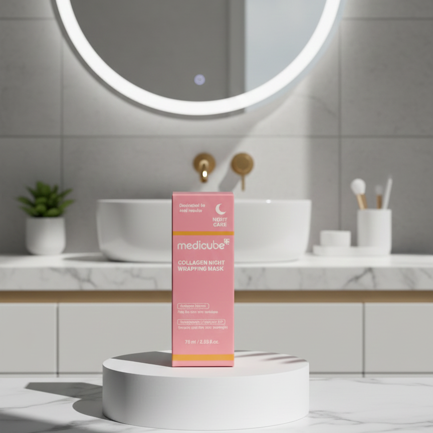 ac6e6ff35f508b92c5ff781df8eb4ea3 Medicube Collagen Night Wrapping Mask Overnight Elasticity And Hydration Peel Off Mask Providing Gentle Care - 75ML - Image 2