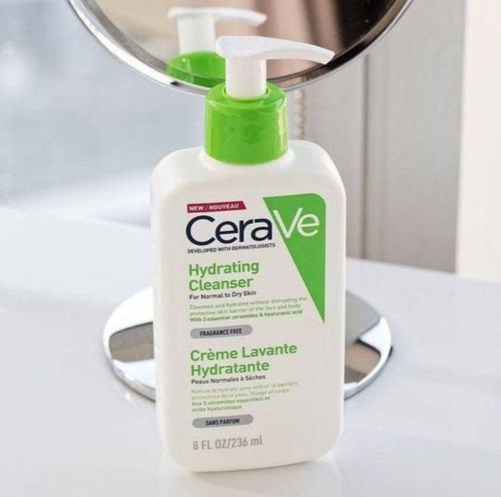 adc64dfced455d8f9d06b8b27fab578e CeraVe Hydrating Cleanser with Hyaluronic Acid & Ceramides – Moisturizing Face Wash for Normal to Dry Skin (236ml)