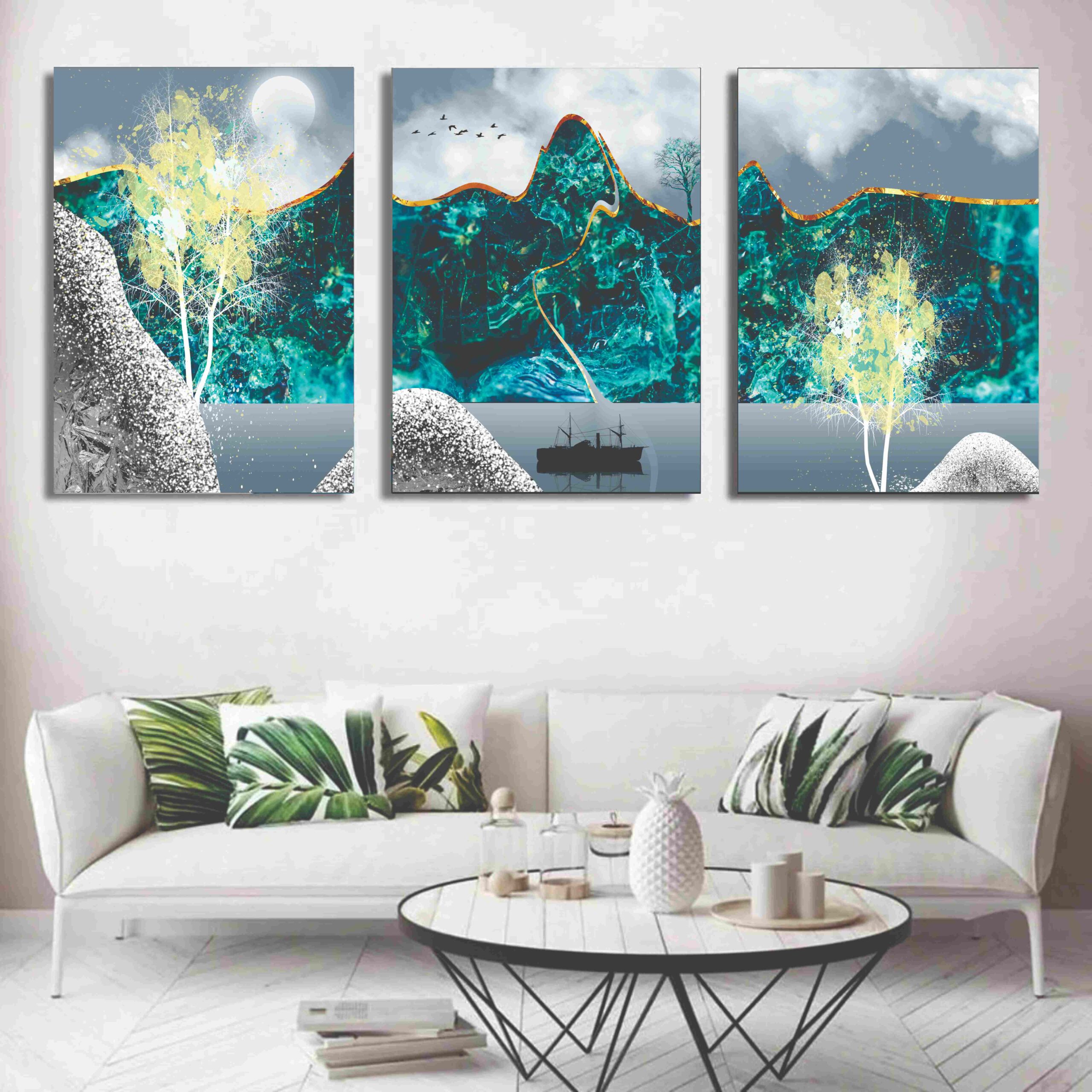 ae1277ed06ecef6b30cea3f8528ed0e4 Set of 3 Wall Art Wooden Phototile Frames for Wall Decor