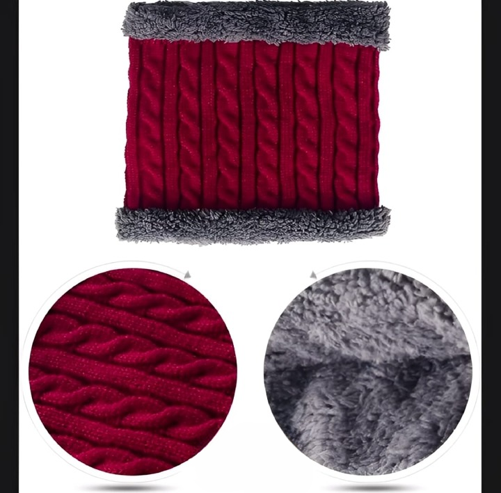 ae3a8fdc3ab97a245dcda99d47d5a02e Wool Cap With Neck Warmer | Beanie And Scarf Set With Fleece Mask | Winter Thermal Wool Cap For Men And Women - Image 4