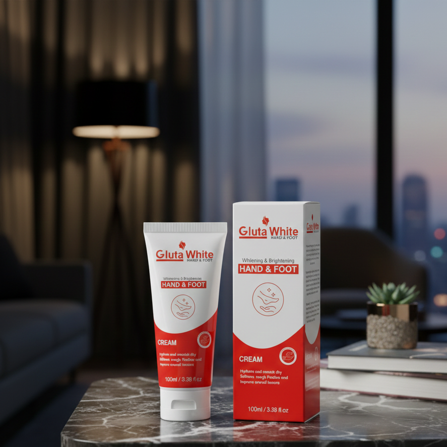 afb239d4967ec8791295002bac4ae0dc Gluta White Hand And Foot Whitening And Brightening Cream Providing Skin Lightening Glow Care - 100ML