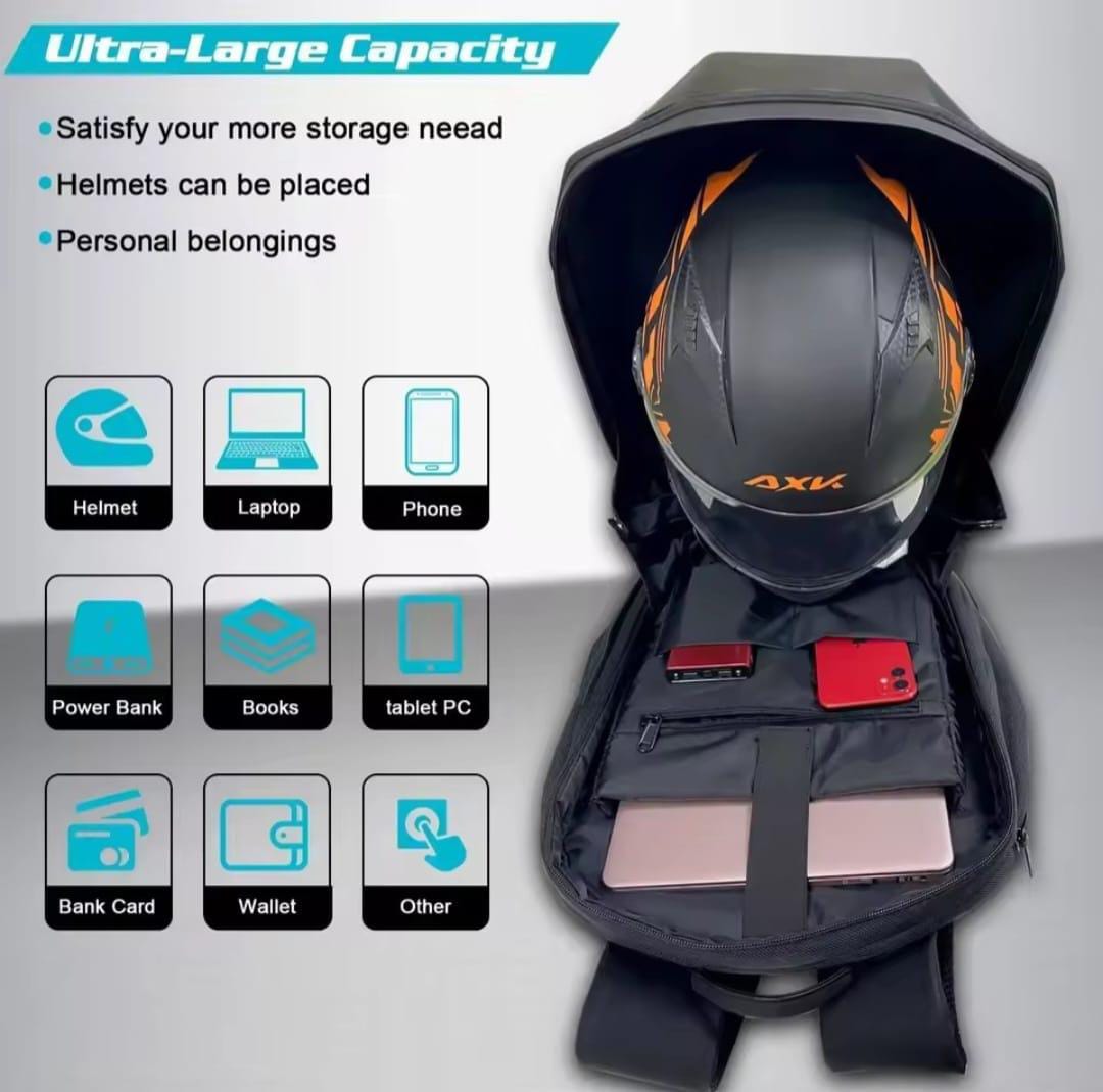 afdbfe0a6247cd01b0ef5738b29e698b LED Motorcycle Backpack with LED Eye – Night Riding Backpack & Helmet Accessory for Bikers- (power bank not included)