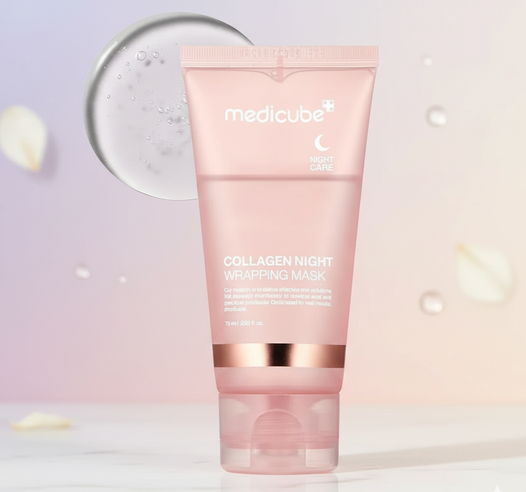 b0cb46acf162709a33606b0da9d81b2a Medicube Collagen Night Wrapping Mask Overnight Elasticity And Hydration Peel Off Mask Providing Gentle Care - 75ML - Image 4