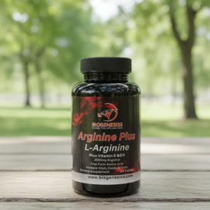 Biogenesiss Arginine Plus Premium L-Arginine Complex – 1000mg Free Form Amino Acid with Vitamins E & D3 for Nitric Oxide
