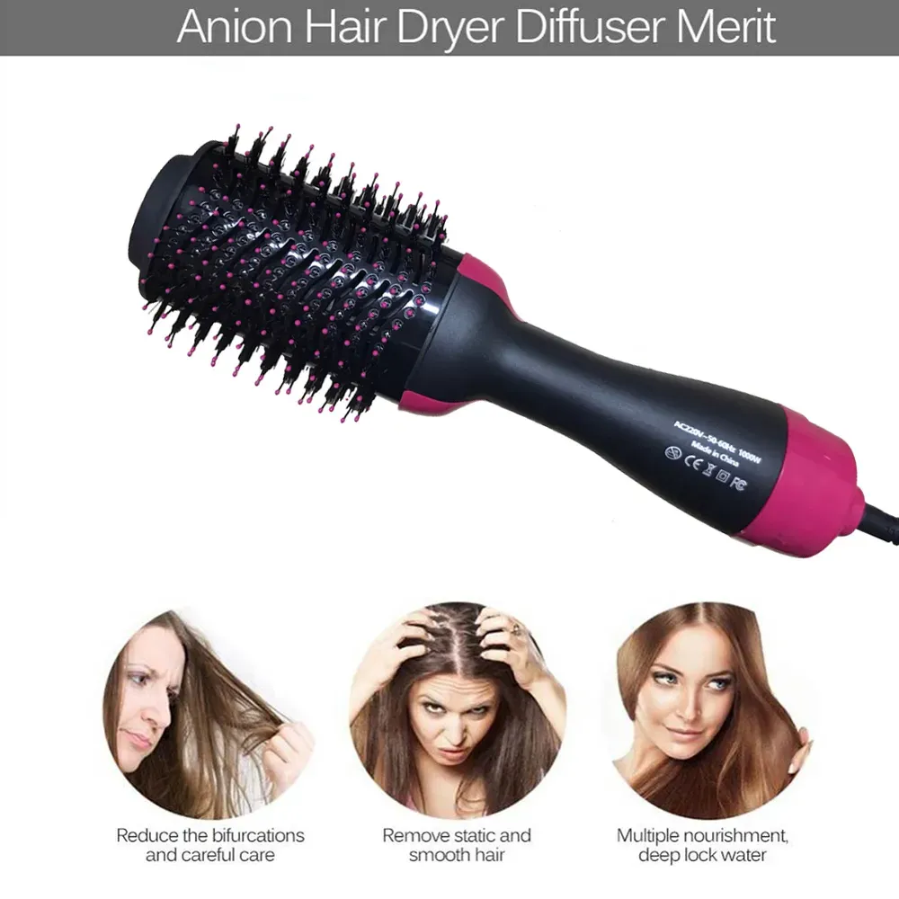 b18ff6db4cad20e753bc29af1abc7c1d 3‑in‑1 Hair Dryer with Comb, Hair Straightener & Curler for Easy Styling - Image 2