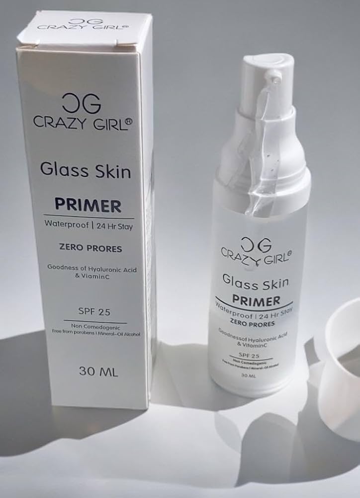 b3915522645ff754589e601414ed8426 Crazy Girl Glass Skin Primer: Pore-Blurring, Hydrating & Illuminating Primer for a Flawless, Glass-Like Finish | 30ml - Image 4