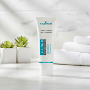 100ML - Gluta White Face Wash Deep Cleansing And Brightening With Vitamin C And Glycolic Acid Detoxifies Refines And Rej