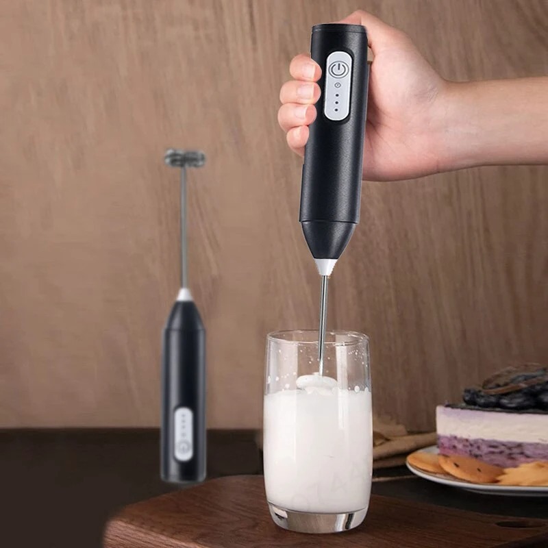 b588587da9ee36ce10543b65253d1eff Wireless Milk Frother Electric Type C Handheld Blender Stainless Steel Mini Coffee Maker Whisk Mixer For Daily Kitchen N