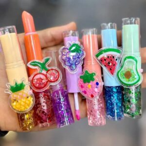 2 In 1 Flavored Fruit Lip Balm Plus Lip Oil Providing Nourishing Care Smooth Application Everyday Lip Care Support - Mul