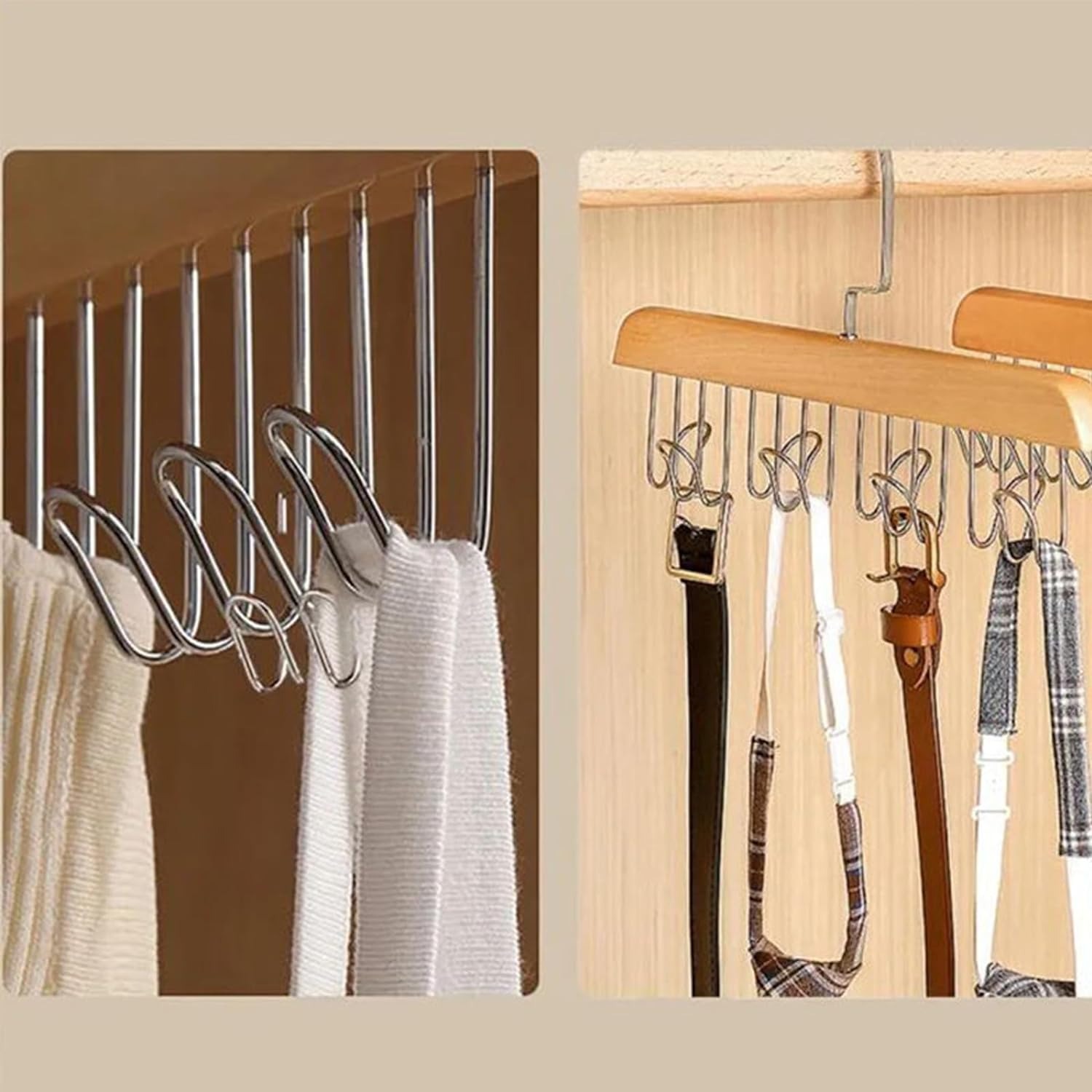 b6f1c4e7a54a7b9a6c11e6f994c419e8 8 Hooks Multi-function Wooden Caps, Belts, Tie Hanger – Strong No Trace Storage Rack - Image 4