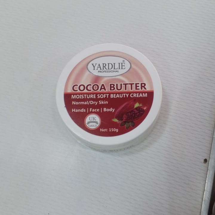 b7e10a1924c90431d0bbe4ebbb19350b Yardlie Professional Cocoa Butter Moisture Soft Beauty Cream for Smooth Glowing Skin - 150g - Image 4