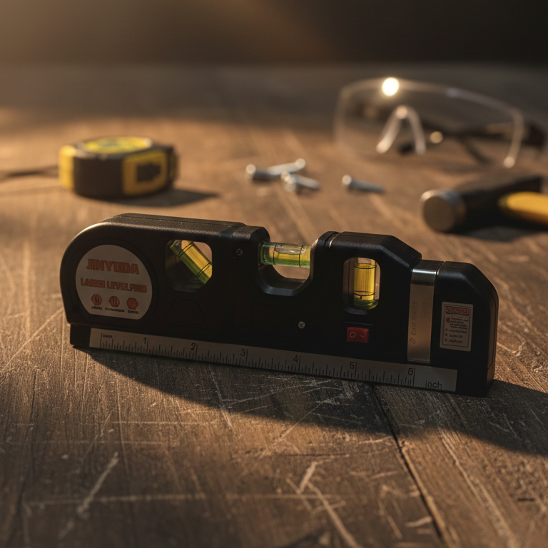 b87786db2b295b280cb816e1b9cffbf5 Multipurpose 3-in-1 Laser Level, Ruler, and Spirit Level Tool with Triple Bubble Vials for Precise Home Improvement & Co - Image 2