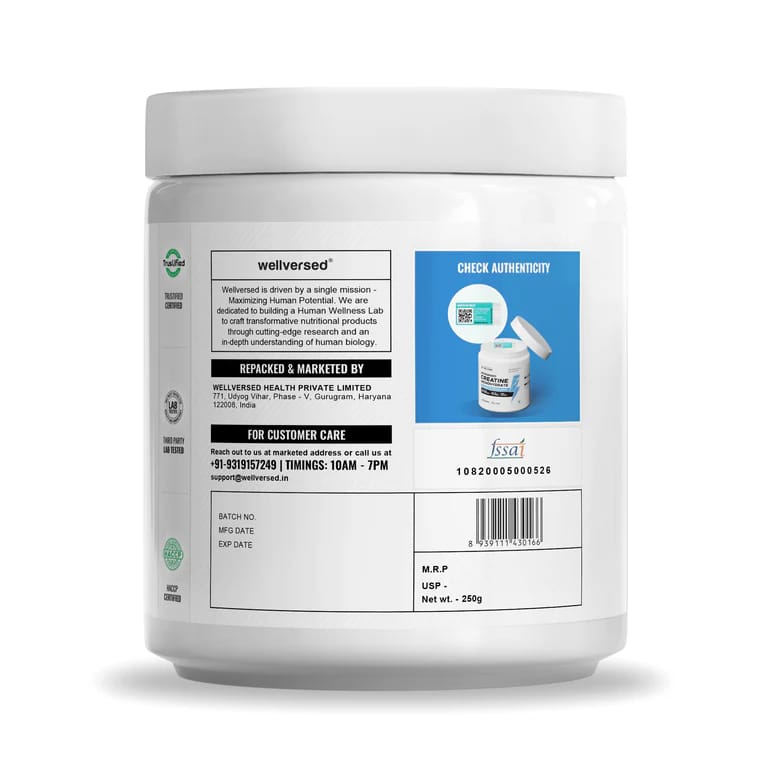 b8d617967cb5bc4ef9e2d47f37d9100e Wellcore Micronised Creatine Monohydrate 83 Servings Perfect Choice For Daily Fitness Needs - 250g - Image 3