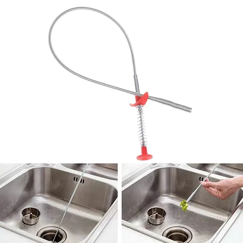 ba686f6792a52e271c3bb344b2ebd3b8 Metal Flexible 30cm Wire Brush Drain Cleaner | Sink, Sewer & Pipe Dredging Tool | Clog Remover - Image 2