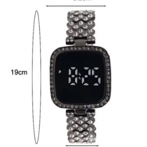 Chic Womens Digital Display Watch With Elegant Bracelet Strap Stylish Design Clear Screen Comfortable Wear Perfect For D
