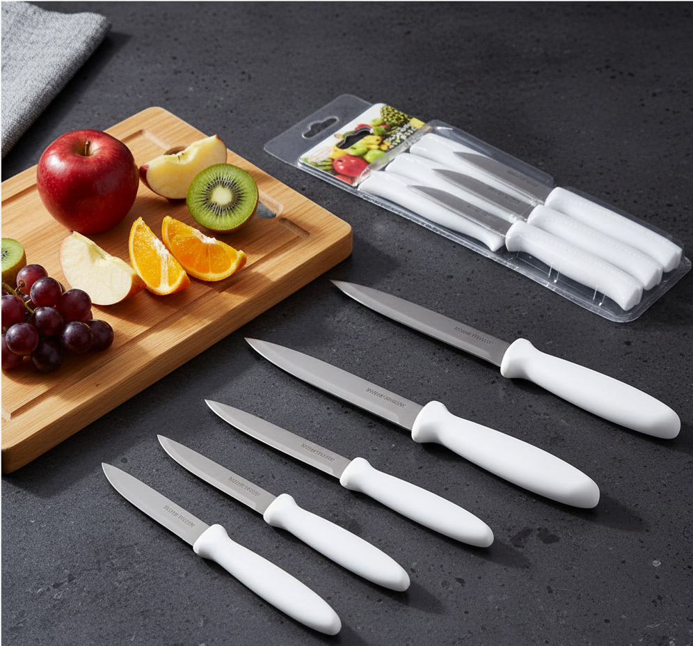 bc5637484aa1661ba962b1f51fba6810 6 Piece Knife Set | Professional Stainless Steel Kitchen Knives | Sharp Durable Blades for Meat, Vegetables, Fruits & Da - Image 3