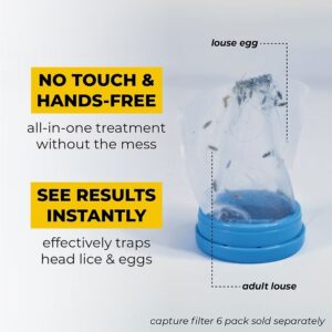 LICETEC V-COMB Electric Head Lice Remover | Chemical-Free Treatment | Vacuum & Comb System to Remove Lice and Nits for A