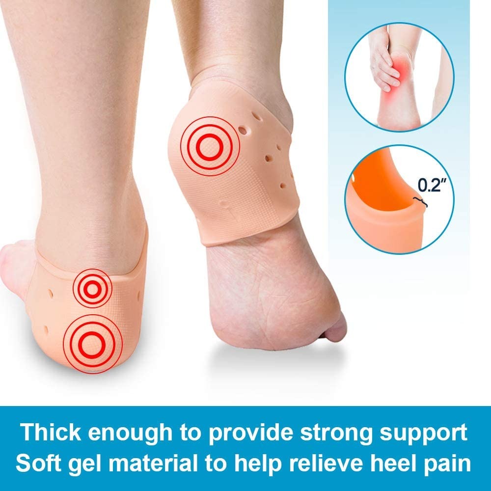 bd32d482d1bc9ff05b76574603a6f933 Silicone Heel Protector Sleeve for Cracked Heels & Pain Relief – Breathable & Cushioned Support - Image 3