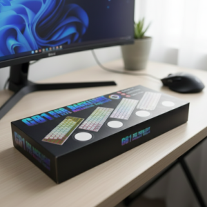 GB1 Ultra-Compact 60% Wireless Mechanical Gaming Keyboard – Triple-Mode Connectivity (2.4GHz/Bluetooth/USB-C), RGB Backl
