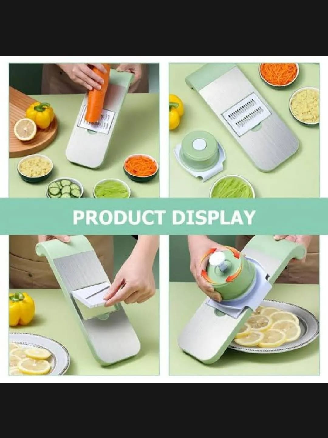 be6382b25233be97183db4f2c33c140d 5-in-1 Multi-Functional Vegetable Slicer & Grater – Adjustable Mandoline Cutter