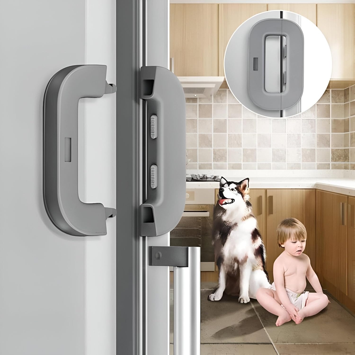 bec30f77d310e1a270560911fb3ad2b2 Child Safety Refrigerator Lock – Self Adhesive Fridge And Freezer Door Lock With Double Safety Button And Easy One Hand