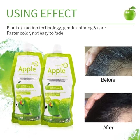 bf8347e69e02223564a5c4962a2dc6e8 Apple Hair Color Cream Gentle Formula Provides Rich Color Smooth Application Long Lasting Shine Nourishes Hair - 1000ML - Image 3