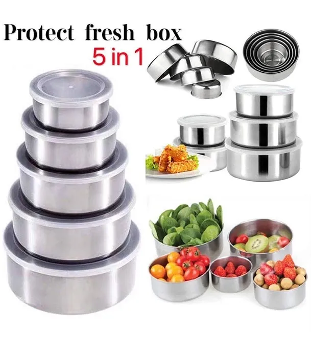 bowl-2 Stainless Steel Bowl Set of 5 – Food-Grade, Rust-Resistant Mixing and Serving Bowls