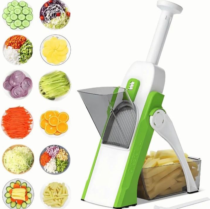 c0c5fd0cb5b36a9d8e896ec37fbd16a2 Safe And Multifunctional Mandoline Slicer Adjustable Vegetable Cutter, Precision Slicing Machine For Potatoes, Onions, C - Image 3