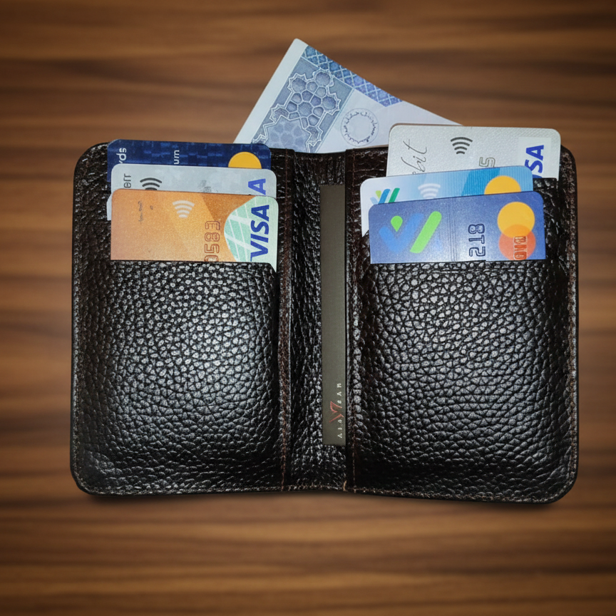 c1321e5365a3dbd0ac2e8e233cda91ac Unisex Slim Cow Leather Wallet – Brown | Minimalist Bifold Card & Cash Holder - Image 4