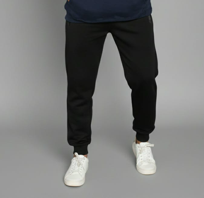 c2f93b3856700196e21e1691ab0db2b2 Black Trouser with Double Side Zipper Pockets | Comfortable & Stylish Casual Bottom | Premium Fabric - Image 3