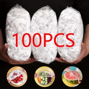 100pcs Disposable Flexible Transparent Plastic Food Storage Bags – Resealable & Multi-Purpose - Food-Grade Fresh-Keeping