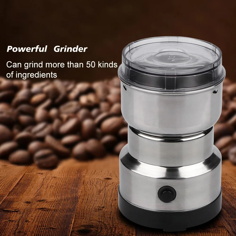 c458caba169fbc6f00cab1029d01767c Mini Electric Grinder Machine 300W Stainless Steel – Coffee, Spice & Masala Blender (220V) - Image 2