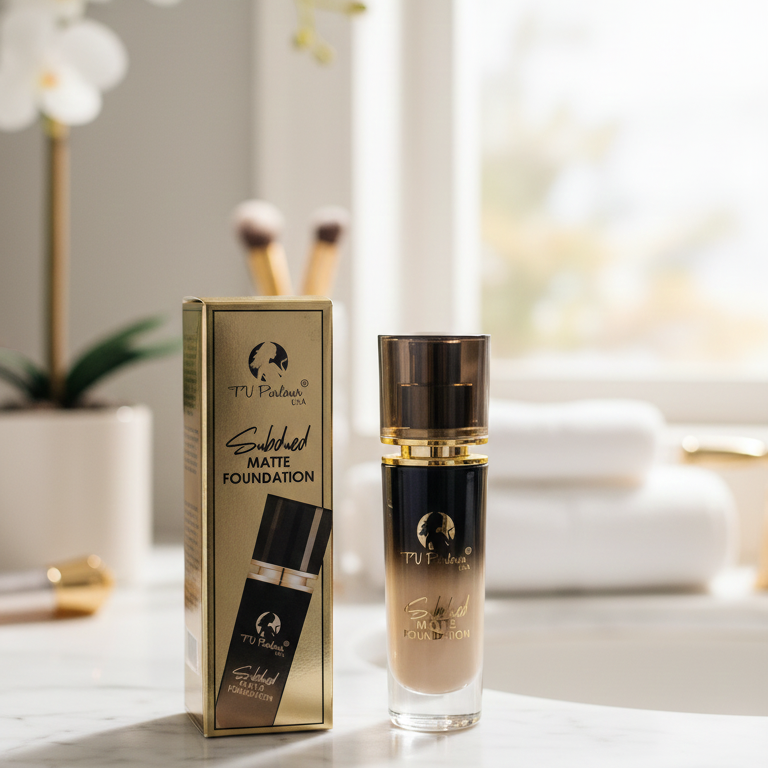 c51f07154ae31c93a4b8071f8ef9fc12 TV Parlour Subdued Matte Foundation In The Shade Latte Providing Smooth Coverage - 28ML