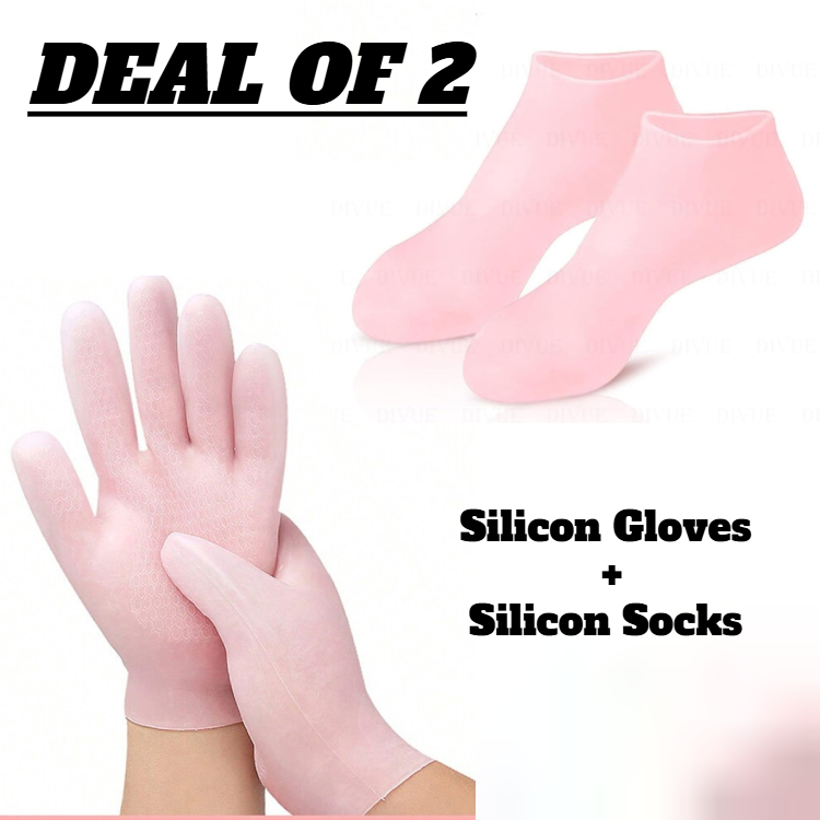 c56e3a4683a59f2f54f8c4a03dca11b2 Silicone Moisturizing Gel Socks & Gloves Pack (64g) | Deep Repair for Dry Hands & Feet | Winter Care Deal - Image 2