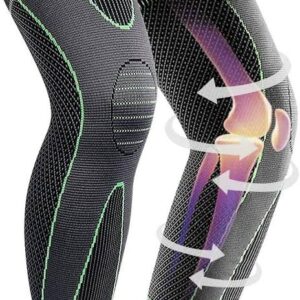 1 Piece Adjustable Compression Knee Support Brace | Breathable Elastic Knee Pad With Strap For Pain Relief, Sports Prote