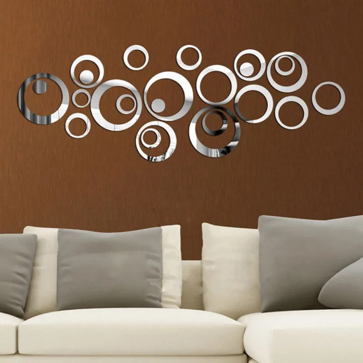c7b44a3bed57aa0b399e20dada3e45c9.jpg_720x720q80.jpg_ 24 pcs Acrylic Mirror 3D Wall Stickers Living Room Personalized Interior Decoration - Image 3