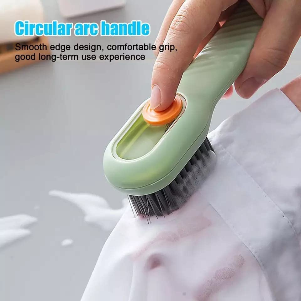 cb5b5f7fd981d0762dab350e4d07e094 Multifunctional Shoe Brush with Liquid Box, Household Soft Fur Liquid Cleaning Shoe Brush, Long Handle Shoe Brush Press - Image 3