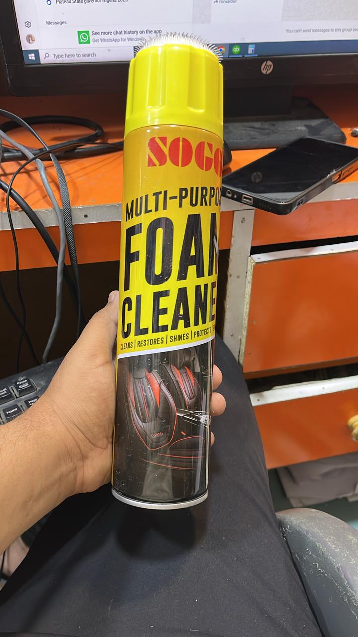 cd246732c510b7add469c10d48e562b8 Sogo Multi-Purpose Foam Cleaner (650ml) – High-Performance Deep Cleaning Agent for Automotive Interiors, Home Upholstery - Image 4