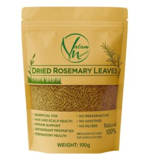 Valam Naturals Dried Rosemary Leaves 100g – 100% Natural, Preservative-Free Herb for Cooking, Hair & Scalp Care, and Imm
