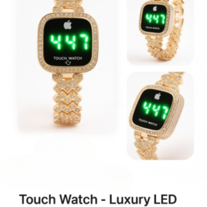 LED Touch Screen Watch – Waterproof, Cell Operated, Stylish Digital Wristwatch (No Box) Stainless steel
