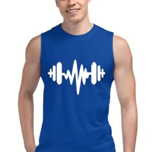 Export quality Gym Sando Muscle guys Tank top for Men [Blue]