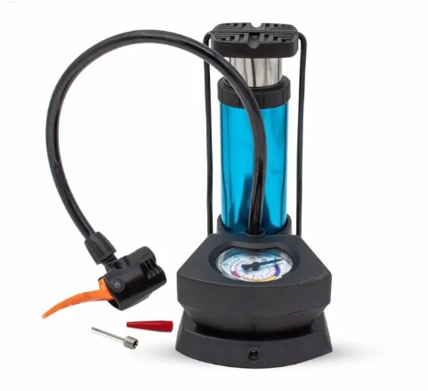 d14e11db125841b68ae4289c10de61c2 Foot And Hand Air Pump With Air Pressure Gauge – Fast Portable Car Bike And Cycle Inflator For Tires Balls And Inflatabl