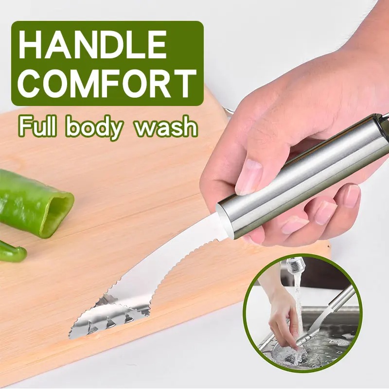 d1edc584ebccb48f9e9c8e19ecdc948b Stainless Steel Pepper Corer & Vegetable Slicer – Multifunction Jalapeno Core Remover, Fruit & Seed Extractor Tool