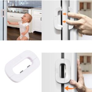 Child Safety Refrigerator Lock โ Self Adhesive Fridge And Freezer Door Lock With Double Safety Button
