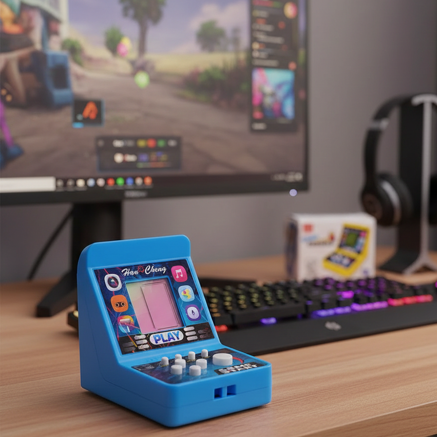 d2b994a1d2f76a2692ddca59cec64b8b Han Cheng Cube Game Console Mini Portable Electronic Game Console Providing Fun Entertainment (Random Color)