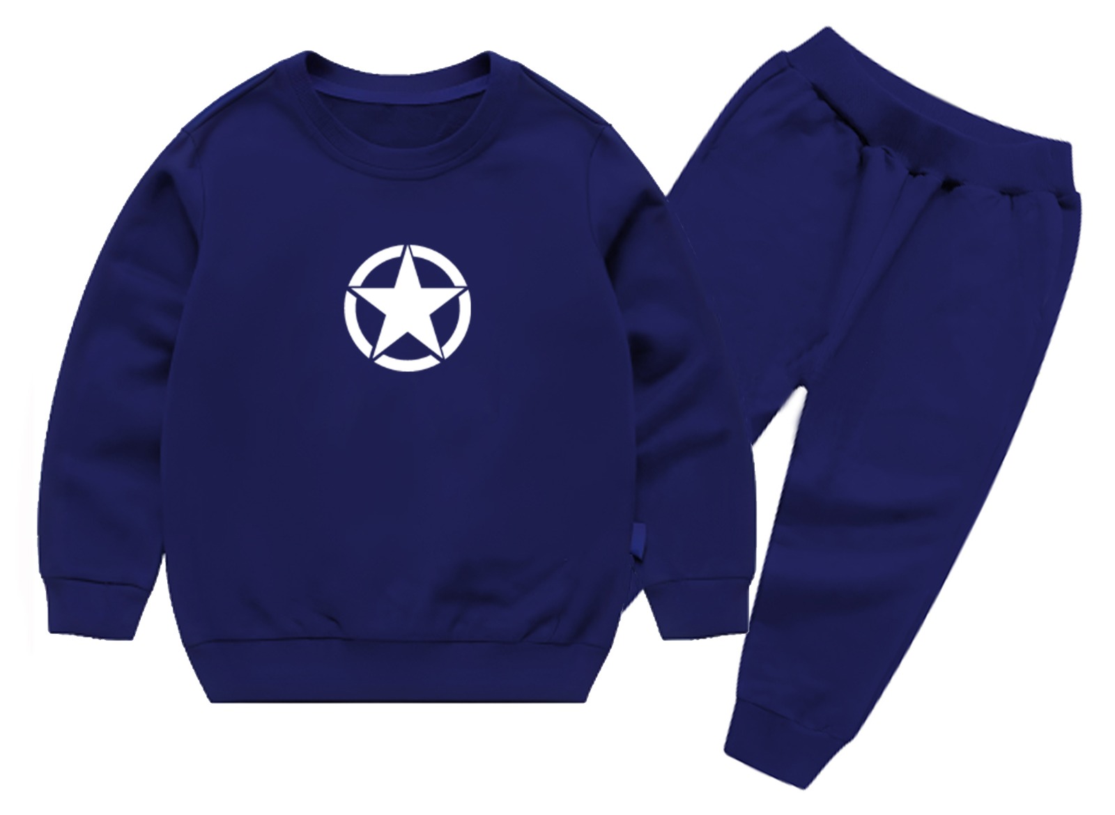 d31a588eb55011fd2262a7a6cb485219 Star Printed Sweatshirt & Pajama Trouser Tracksuit for Kids | Winter Warm Fleece Clothing Set Outfit for Boys & Girls – - Image 4