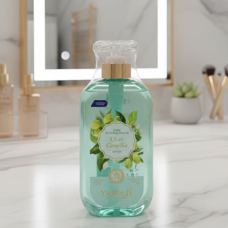 d6c239d33693c2cfc6c8ac3466f2f18c Yardlie Body Wash | Olive & Camellia | Bio‑Organic | 500 ml | Gentle Cleansing & Nourishing Care