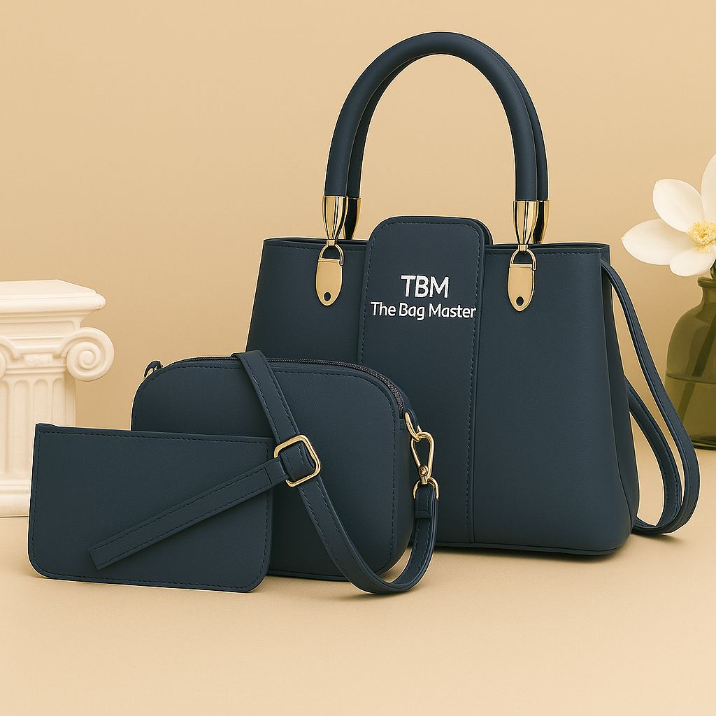 d80cd2394ba19aa8b811a2db75bb8971 3 Pieces Ladies Handbag Elegant Design Premium Quality Smooth Finish Easy Carry - Image 4