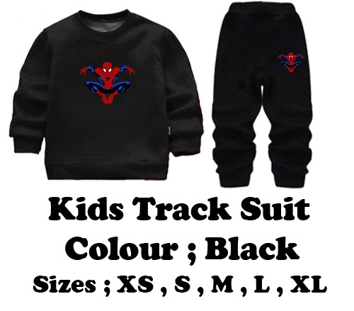 d892d61ccbc96bdae7fd4d7cbce46221 Kids Spider-Man Printed Black & Black Tracksuit Set | Winter Fleece Sweatshirt & Trouser Outfit for Boys & Girls – Warm - Image 4