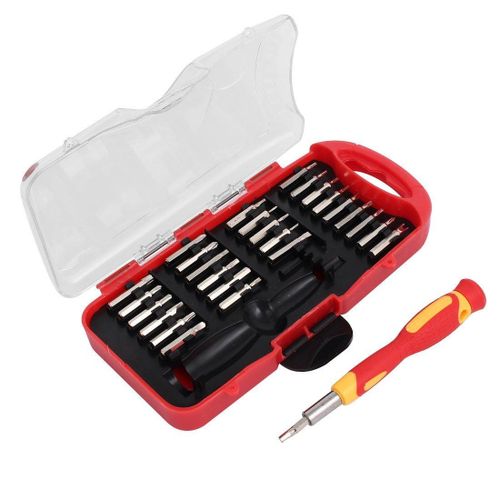 d9a33eb3-5045-436b-8323-91007b817340-1 27-in-1 Multifunction Manual Screwdriver Set, Household Hardware - Precision Screwdriver Set With 360° Rotating Handles